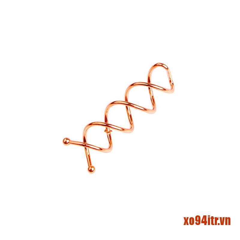 XOITR  10Pcs Gold Silver Color Rose Gold Spiral Spin Screw Clip Twist Barrette Hai