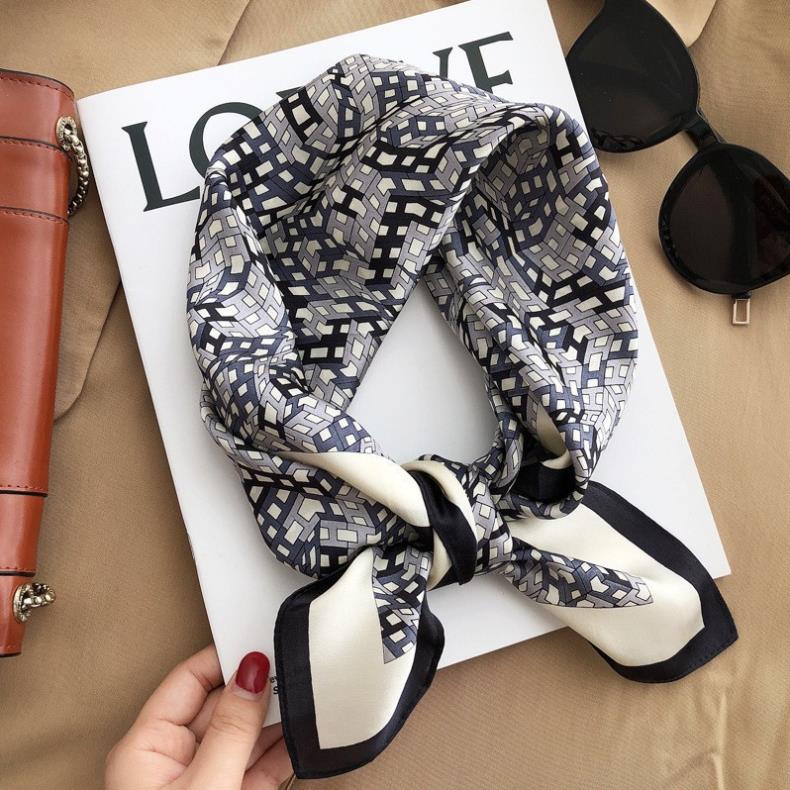 Khăn Lụa Vuông 70x70 choàng Cổ trùm đầu, đi biển Buộc Tóc, Áo Yếm