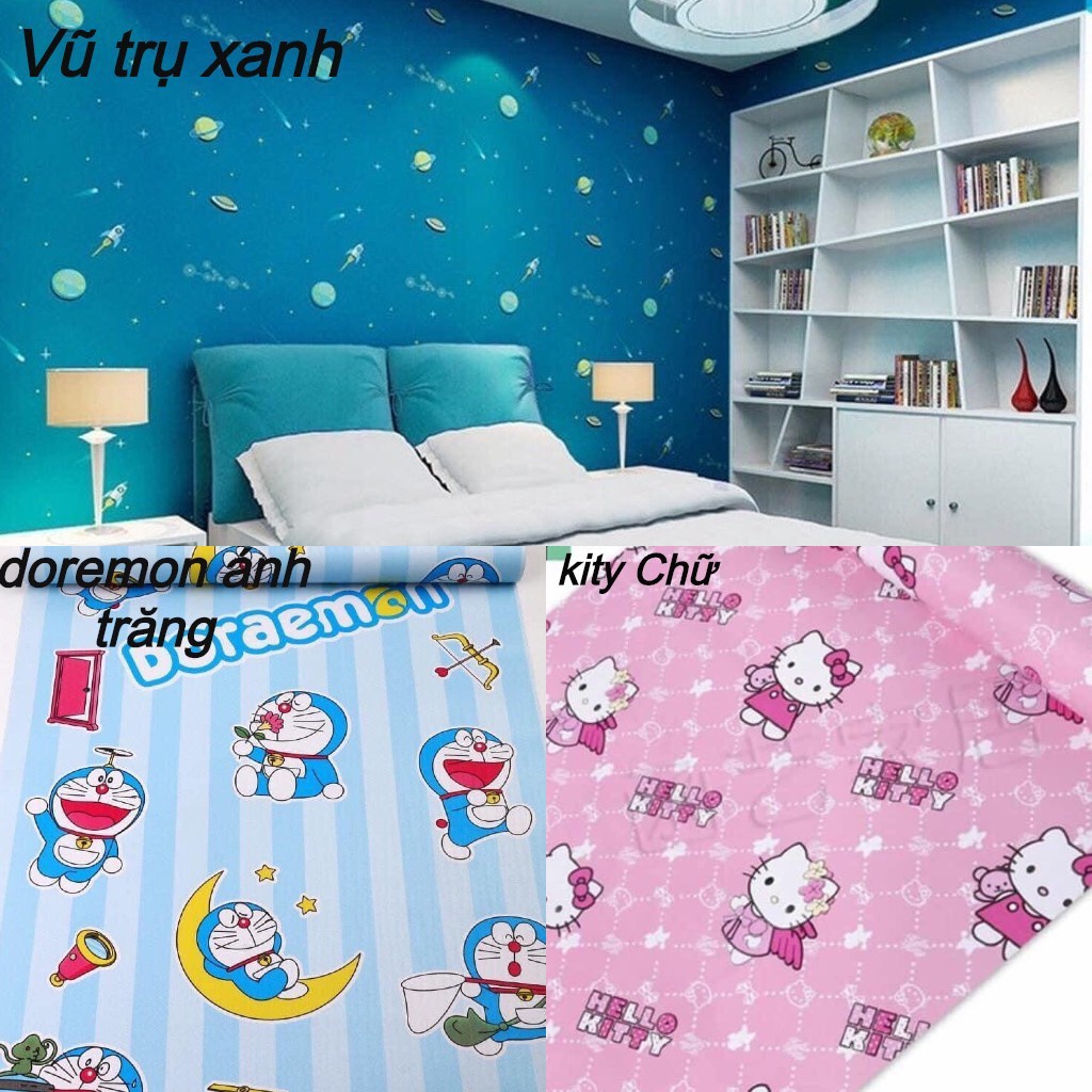 ❤️HÀNG BAO ĐẸP❤️ Giấy dán tường, decal dán tường mẫu hoạt hình cho bé (khổ 45cm dài 10m, có sẵn keo, nhiều mẫu mới đẹp )