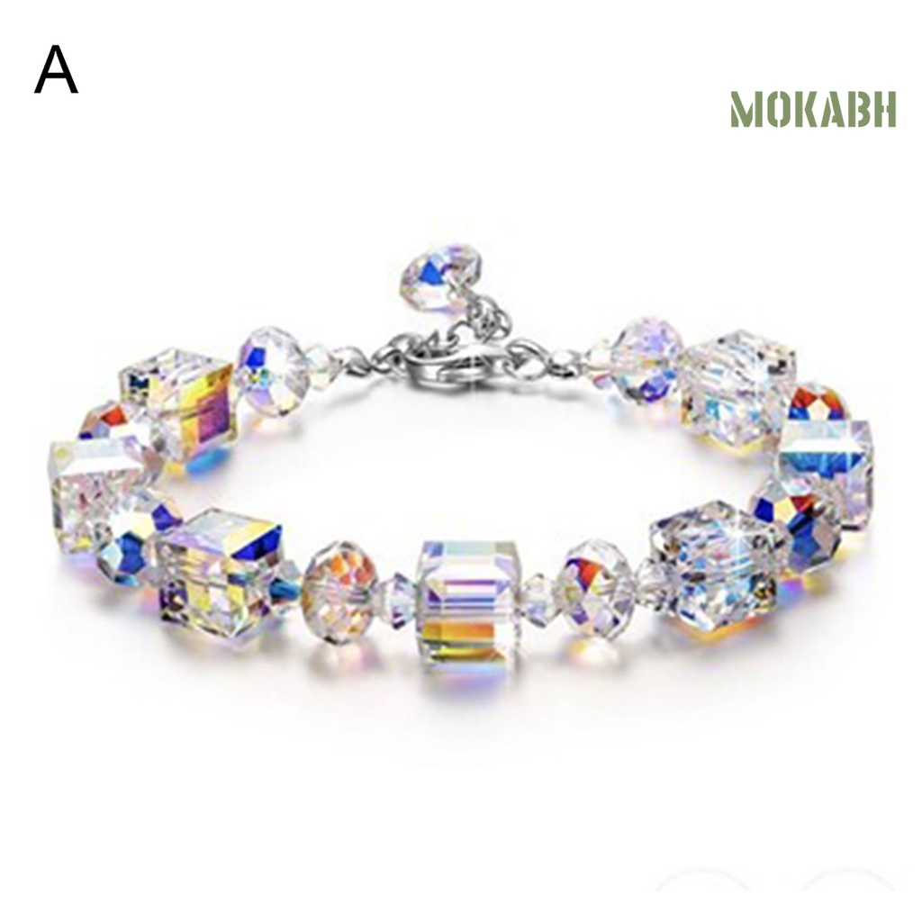 Vòng Tay Chuỗi Hạt Pha Lê Nhân Tạo Xinh Xắn Thời Trang Cho Nữ