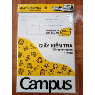 Giấy kiểm tra campus 20 tờ đôi 10 tờ đơn
