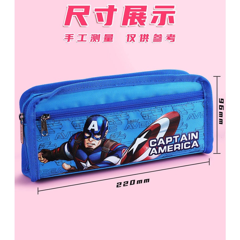 ♛Túi Đựng Bút Chì Sức Chứa Lớn Họa Tiết Disney Đơn Giản Cho Học Sinh Tiểu Học Nam Nữ @