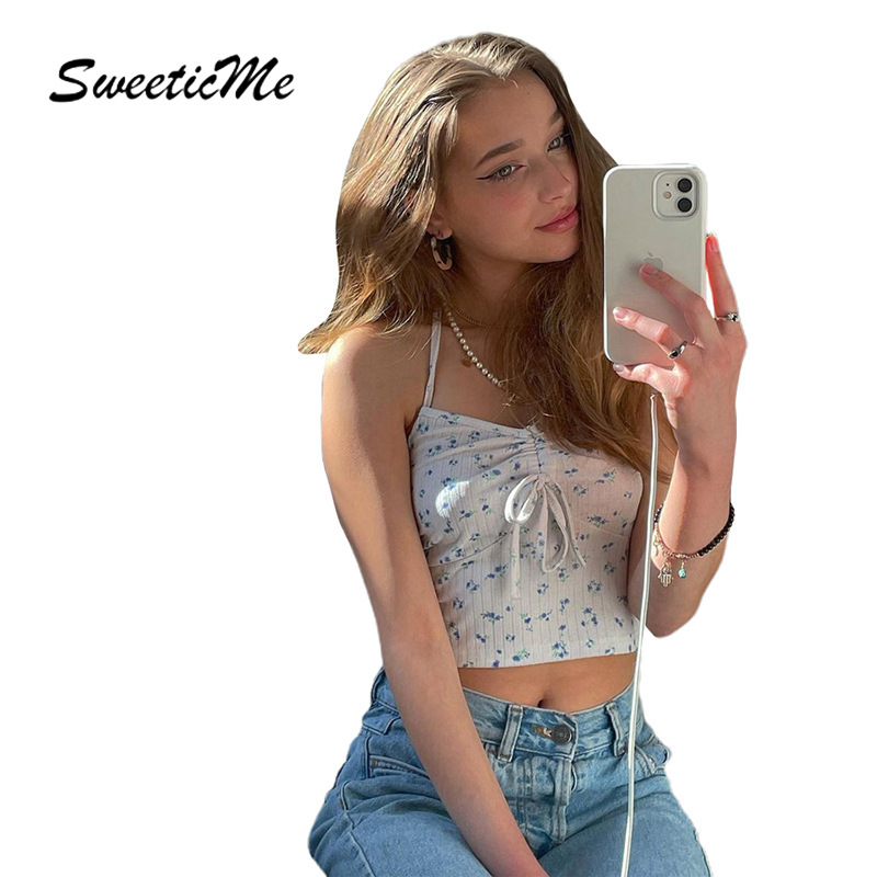 Áo Crop Top Cổ Yếm Phối Ren Hoa Thời Trang Quyến Rũ Cho Nữ | BigBuy360 - bigbuy360.vn