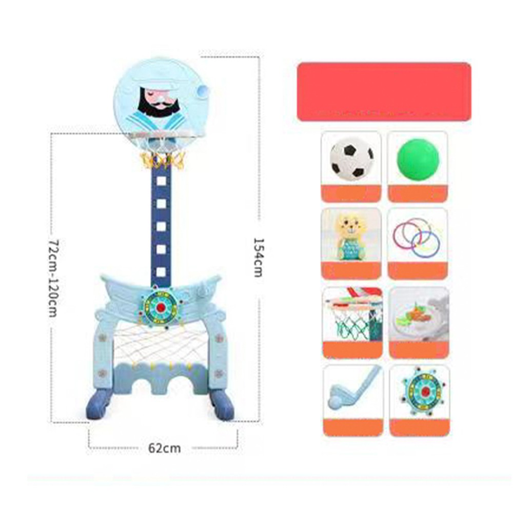 Bộ đồ chơi thể thao đa năng cho bé: bóng đá, ném vòng, bóng rổ cho bé Toyshouse WM19046, hàng chĩnh hãng cao cấp