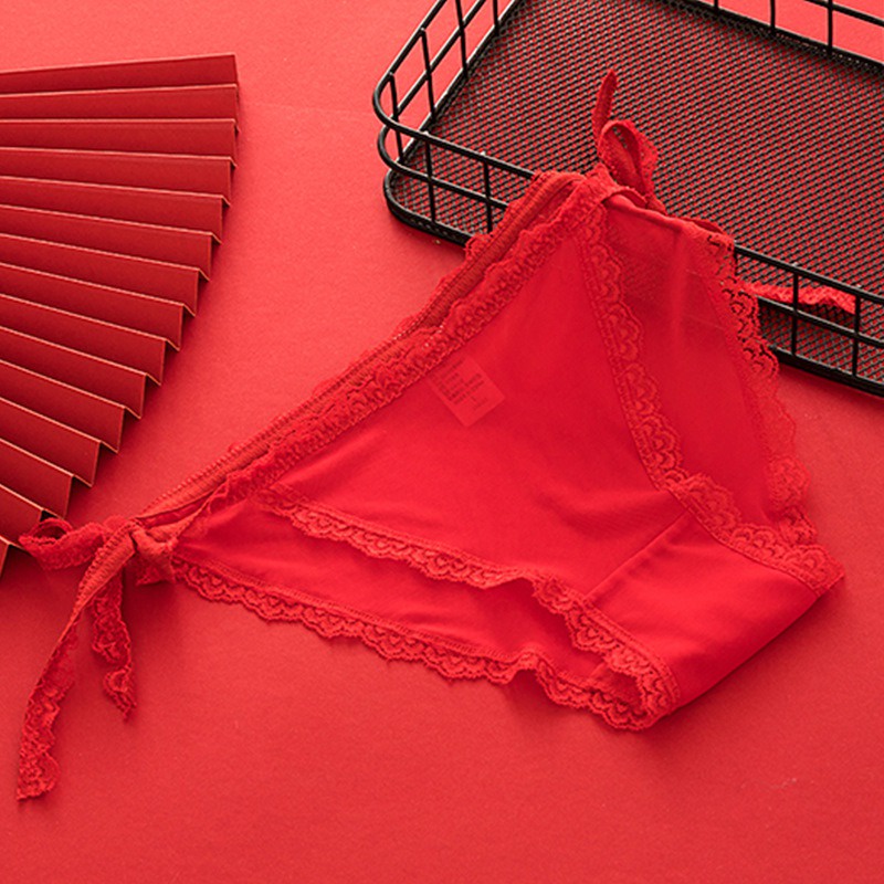 Quần lót ren thoáng khí che phủ toàn diện thoải mái cho nữ