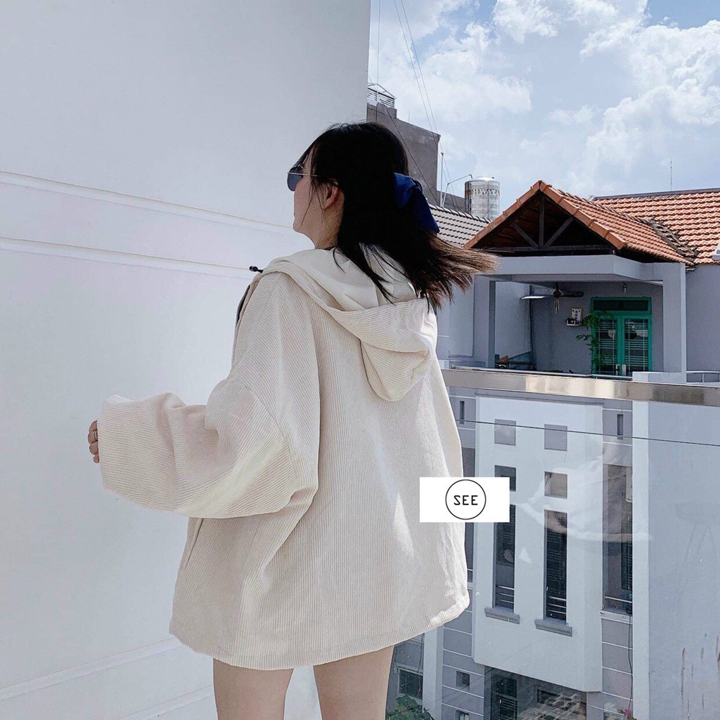 [Mặc là Auto Đẹp] Áo Khoác Nhung Nữ Trơn Oversize Form Rộng Tặng Nón Nhung Thời Trang AA | BigBuy360 - bigbuy360.vn