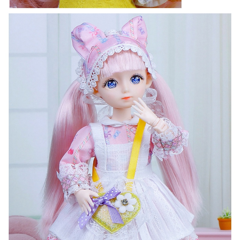 Búp Bê Baboliy 30 cm 20 khớp mặt xinh Da Trắng Nhiều Màu Kèm 7  Khớp Tay Thay Thế