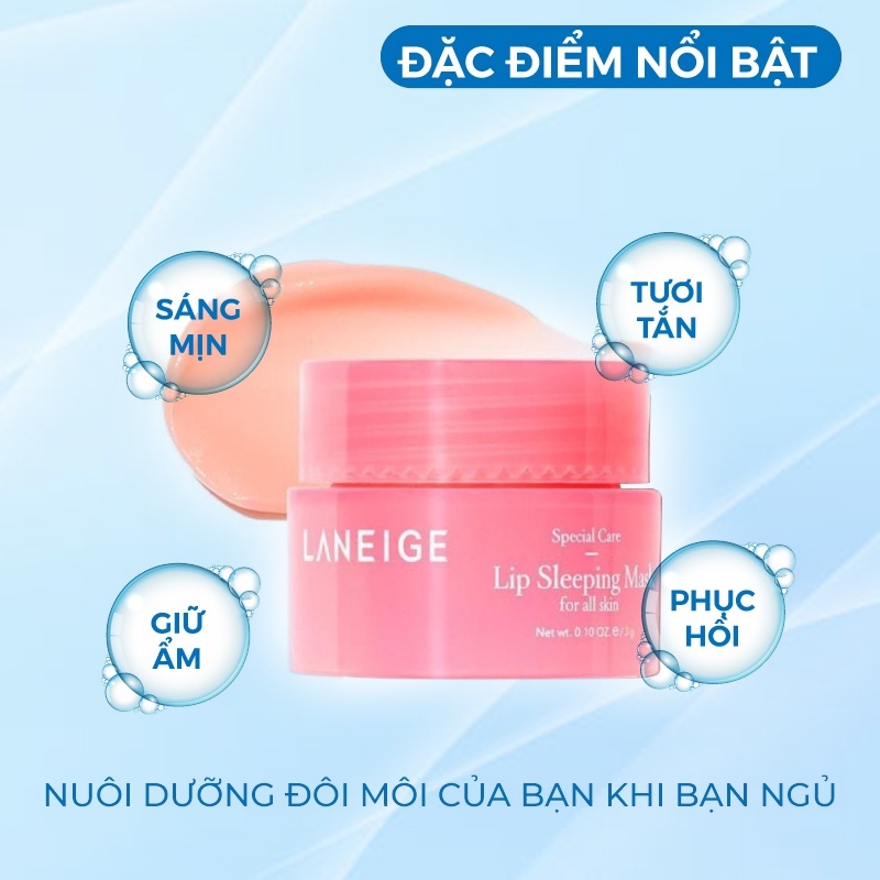Mặt Nạ Ngủ - Dưỡng Môi Laneige Full 3g Hương Cherry Hàn Quốc