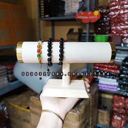 Kệ Chữ T 1 Tầng Đựng Lắc Tay, Vòng Tay, Đồng Hồ Đế Gỗ Cao Cấp