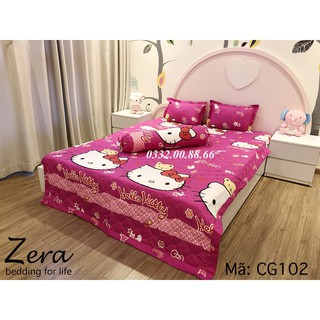 COMBO 5 MÓN CHĂN GA GỐI HELLO KITTY SIÊU DỄ THƯƠNG