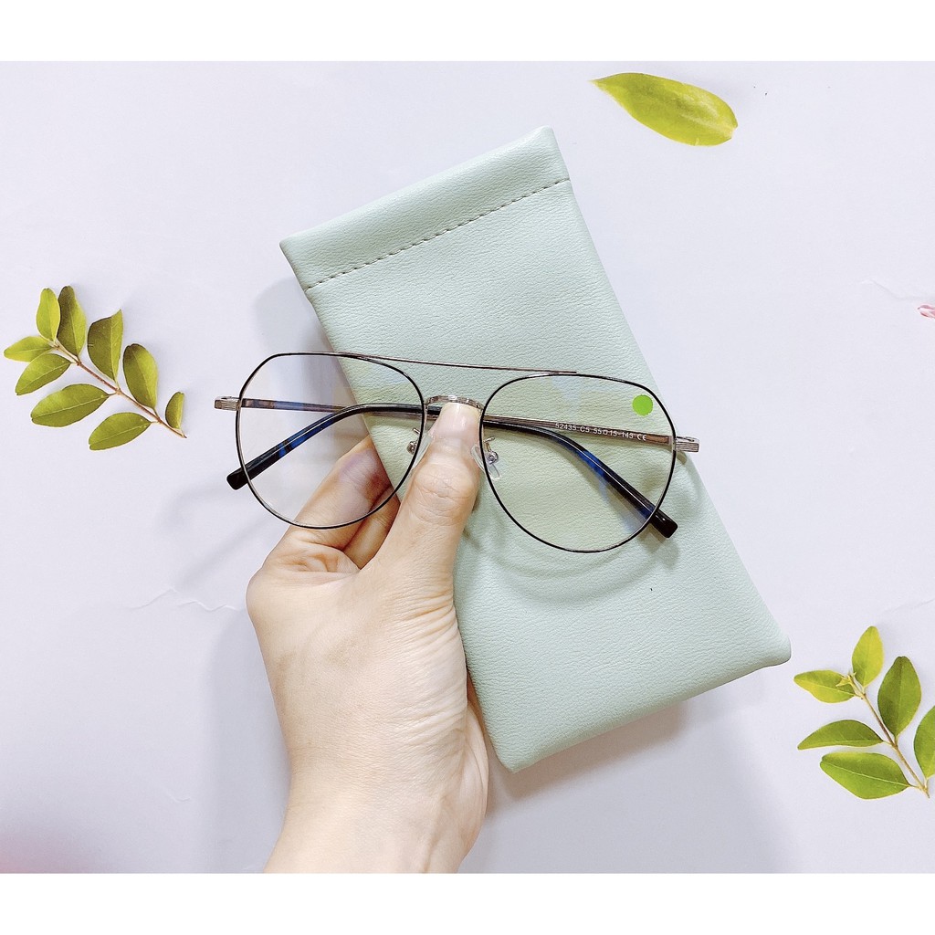 Gọng kính cận nam MẮT KÍNH XANH mắt phi công kim loại cao cấp 52435
