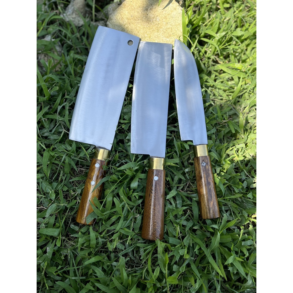 Dao Thái Thép Trắng  - Dao Thái Bản Rộng Dài 22cm Từ Nhíp ô Tô M1