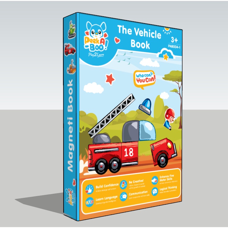 Đồ Chơi PEEK A BOO Sách Nam Châm - Bộ Sưu Tập Xe PAB004-1