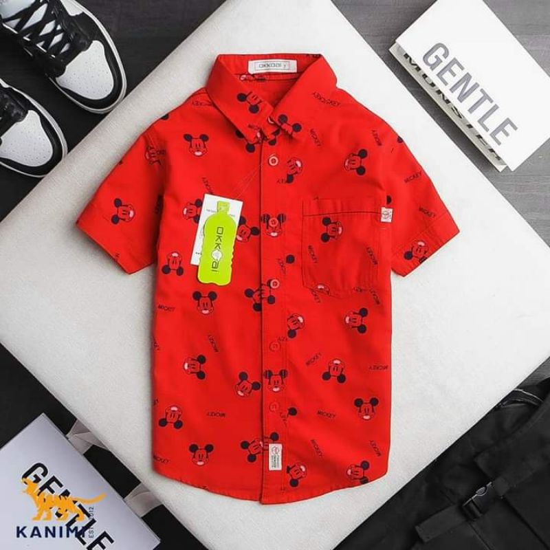 Áo sơ mi bé trai xuất dư