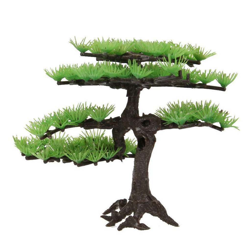 1 Cây Bonsai Nhân Tạo 15x18cm Trang Trí Bể Cá