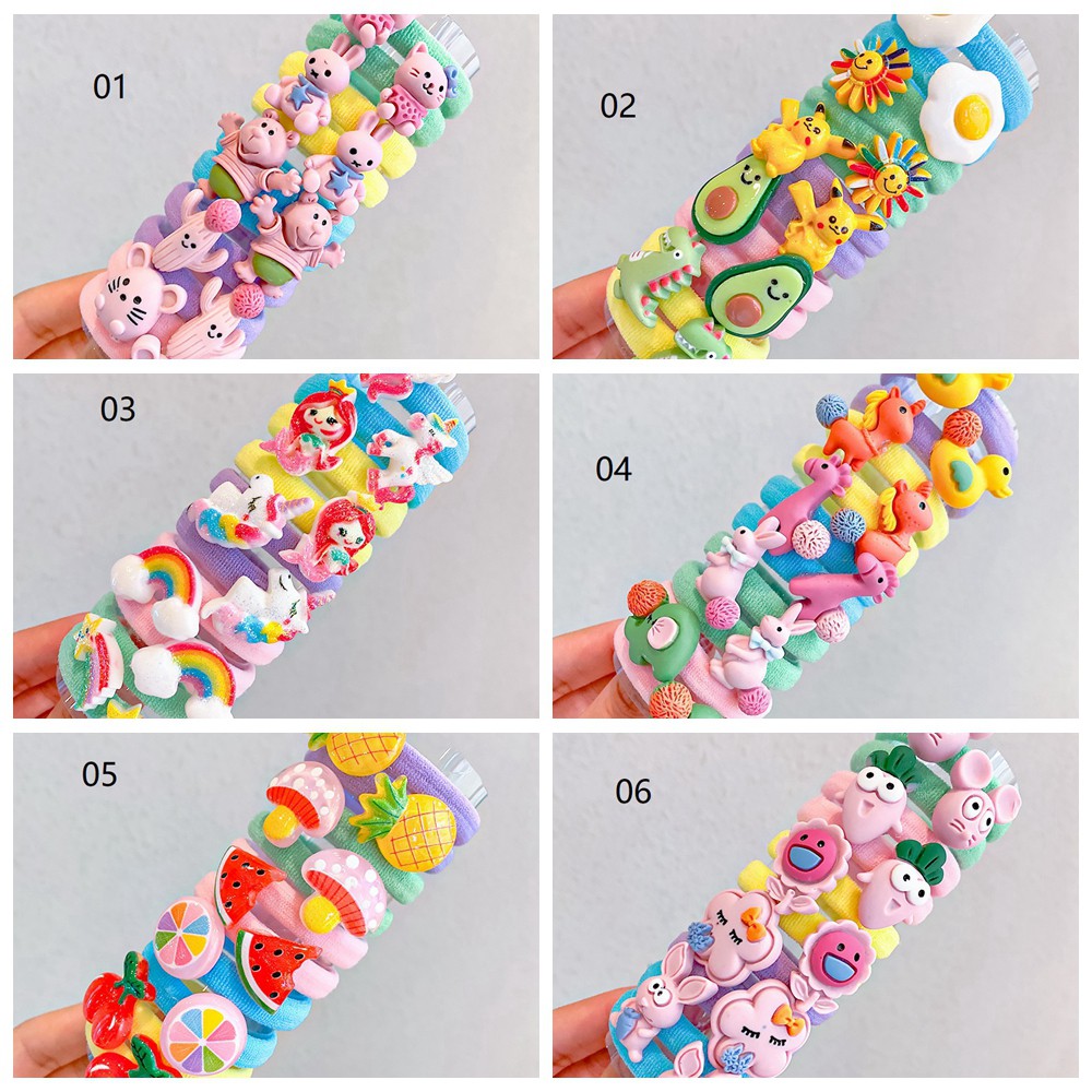 KIDSBOWS Set 10 Kẹp Tóc Hình Trái Cây Cho Bé Gái