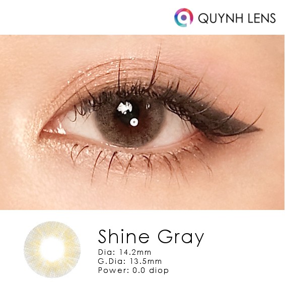 Kính áp tròng QUYNH LENS shine gray 0-8 độ