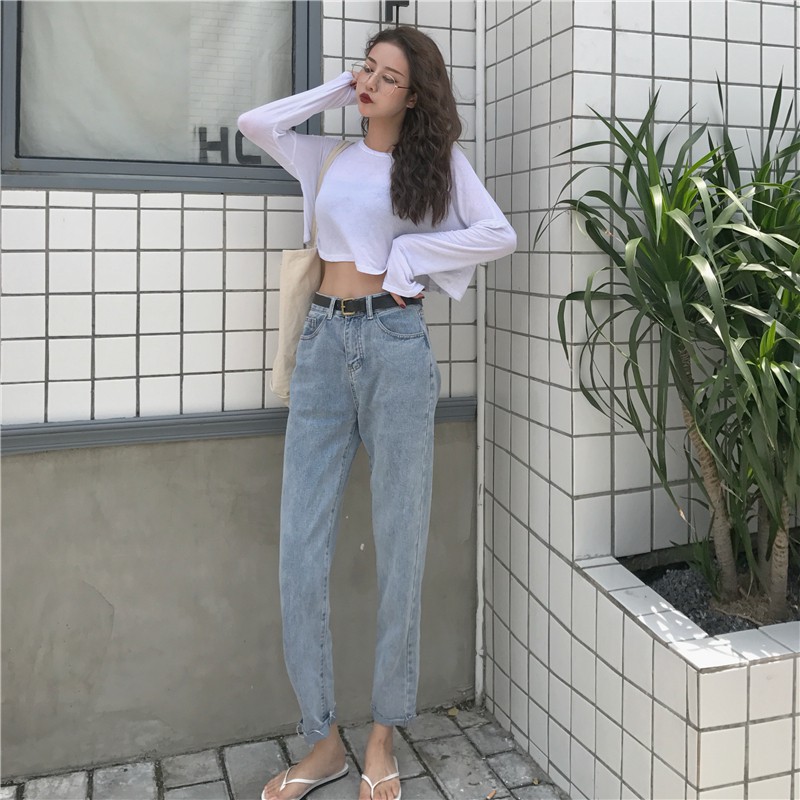 Quần jeans nữ ống rộng Emilyshop