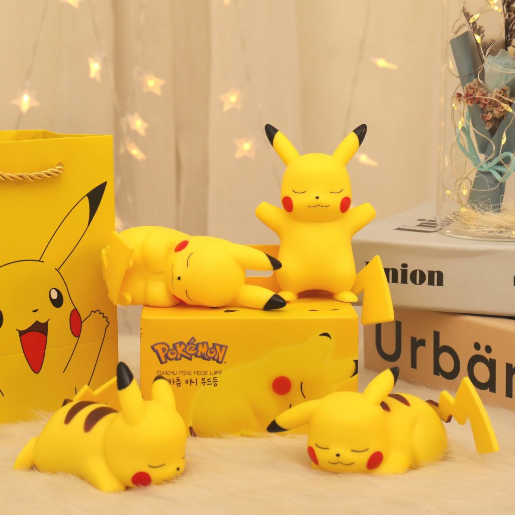 Pokemon Dễ Thương Pikachu Phim Hoạt Hình Ánh Sáng Mềm Mại Ngủ Cạnh Giường Ngủ Ánh Sáng Ban Đêm Đồ Trang Trí Trẻ Em của Đồ Chơi Phát Sáng Quà Tặng Giáng Sinh