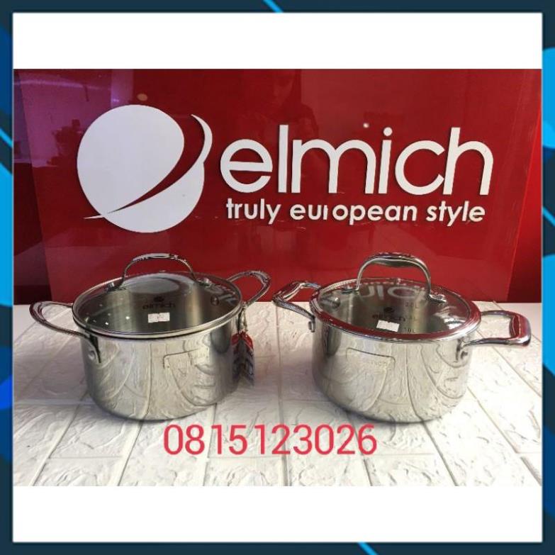 Nồi Elmich trimax 3 lớp đáy liền inox 304 đun bếp từ trimax Xs 3747 trimax 3731