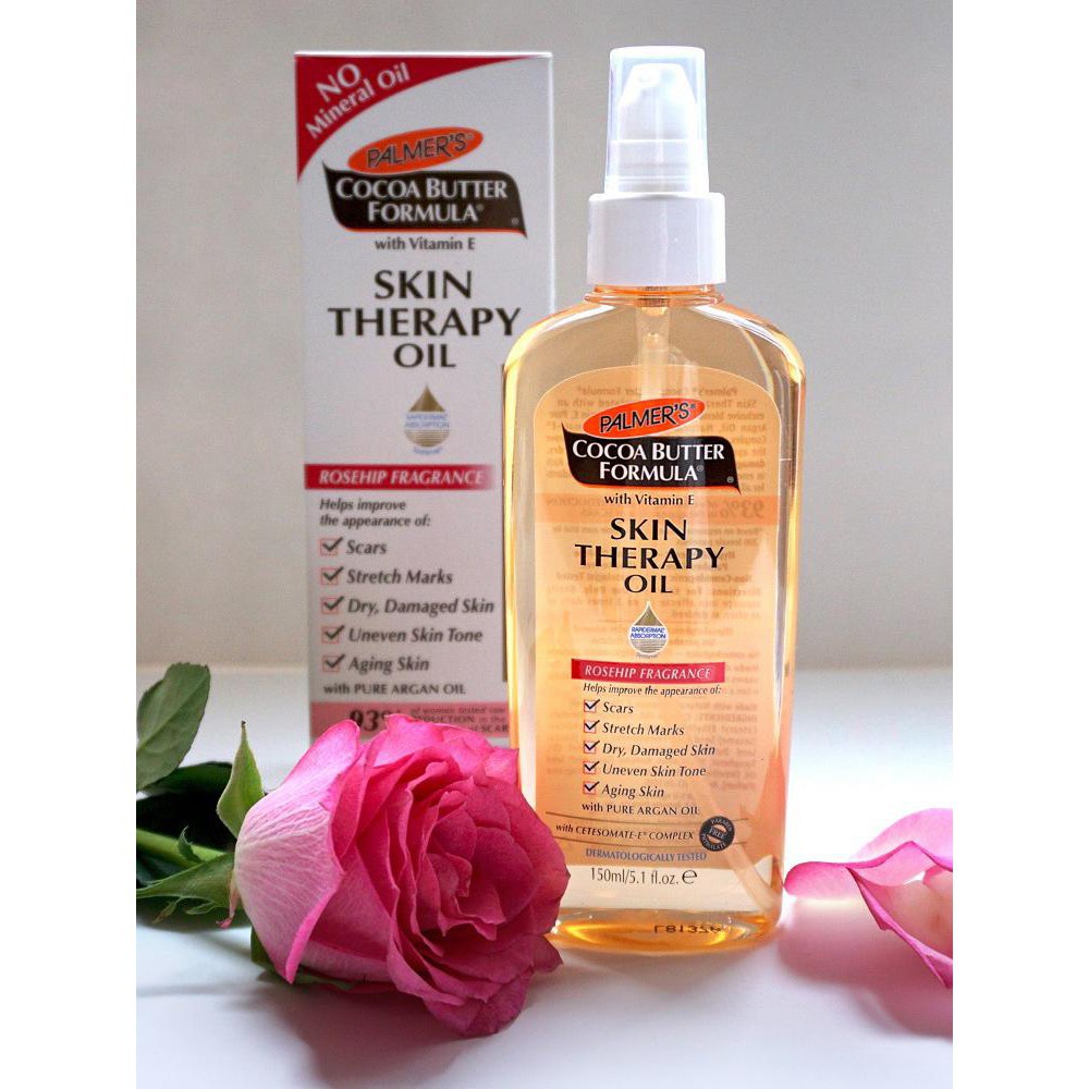 DƯỠNG DA TOÀN THÂN PALMER'S SKIN THERAPY OIL ROSEHIP FRAGRANCƯ WITH PURE ARGAN OIL 150ML CHÍNH HÃNG - 6121