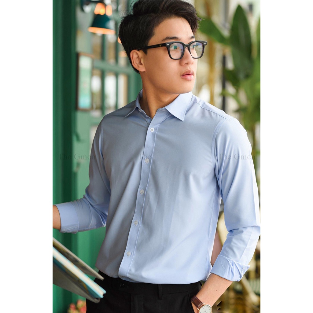 SOMI NAM TAY DÀI. MÀU XANH DA TRỜI . FREESHIP. Dáng xuông. Size lớn. Trẻ trung, lịch lãm