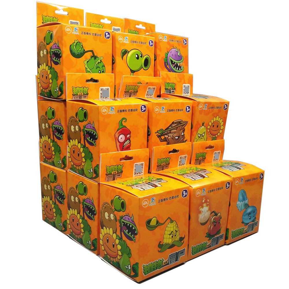 ✣Plants vs. Zombies Blind Box Dragon Grass Vegetable Ask Ice Dưa hấu Quả ớt Đóng gói riêng Đồ chơi trẻ em bằng nhựa