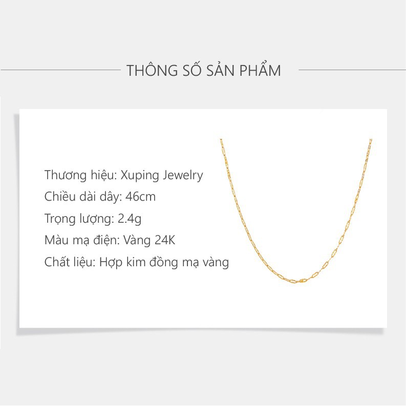 Mặt Dây Chuyền Nữ Mạ Vàng 24K, Hàng Xuping Chính Hãng - XPMDC03