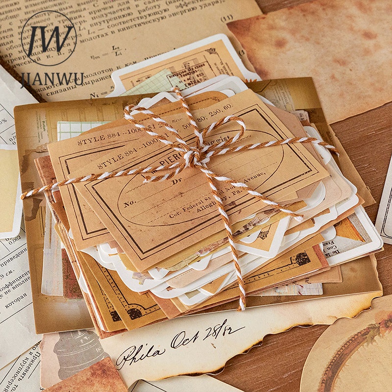 Set 100 Tấm Giấy Ghi Chú Họa Tiết Retro Đơn Giản