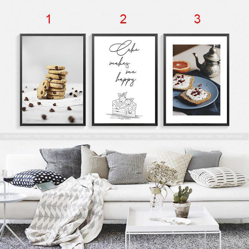 Tranh Canvas dành cho không gian nhà bếp -Combo như hình khách LH giá tốt