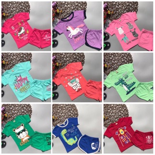 Set 5 bộ tay ngắn bé gái