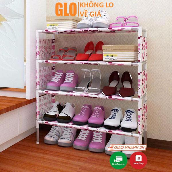 Kệ Để Giày Dép 4 Tầng Hoa Văn