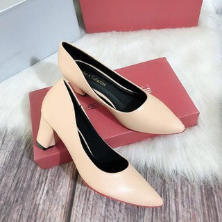 [HÀNG SẴN]Giày cao gót bít mũi 5 cm, công sở êm và mềm [HÀNG SẴN]