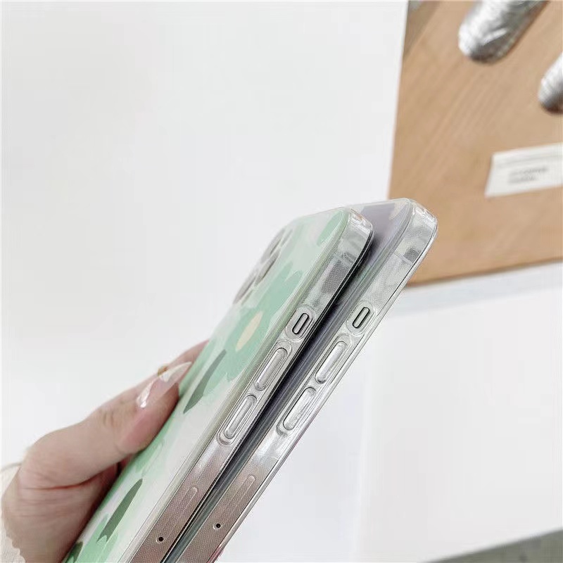 Ốp Điện Thoại Trong Suốt Phối Hoa Khô Và Kim Tuyến Cho iPhone 14 13 12 11 Pro Max X XS Xr 7 8 Plus