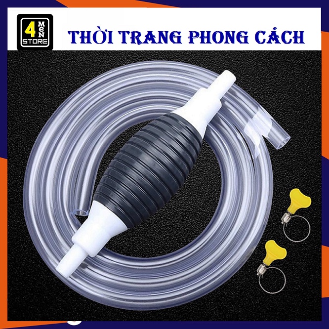Dụng cụ bơm hút chất lỏng tiện dụng/ Ống hút X.ăng đầu cầm tay dễ dàng, loại cao su dày tặng kèm Van Khoá siêu bền