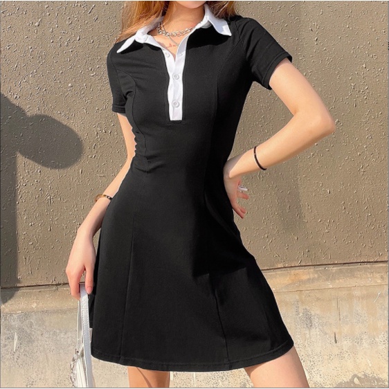 Váy polo nữ, đầm body suông dáng dài hàng đẹp chất thun gân 100% cotton V01 SEMCLOTHES | BigBuy360 - bigbuy360.vn