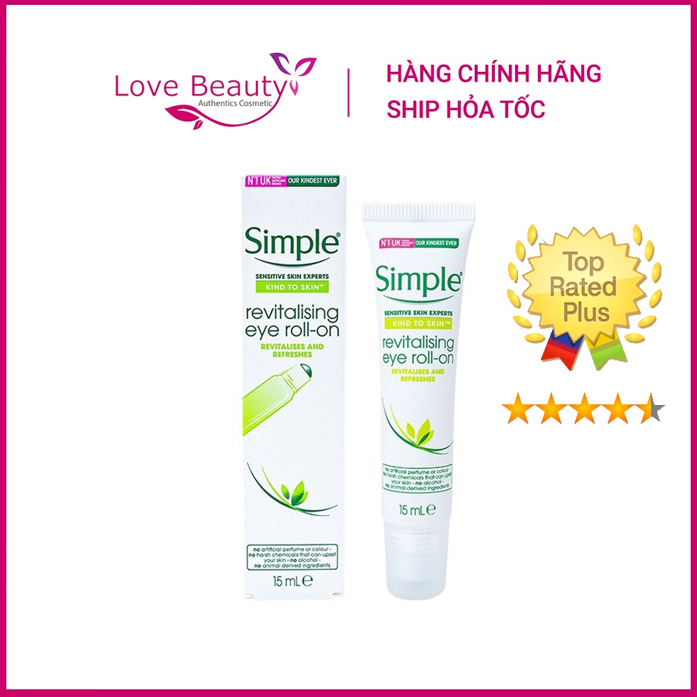 Thanh Lăn Mắt Simple Kind To Eyes Revitalising Eye Roll On