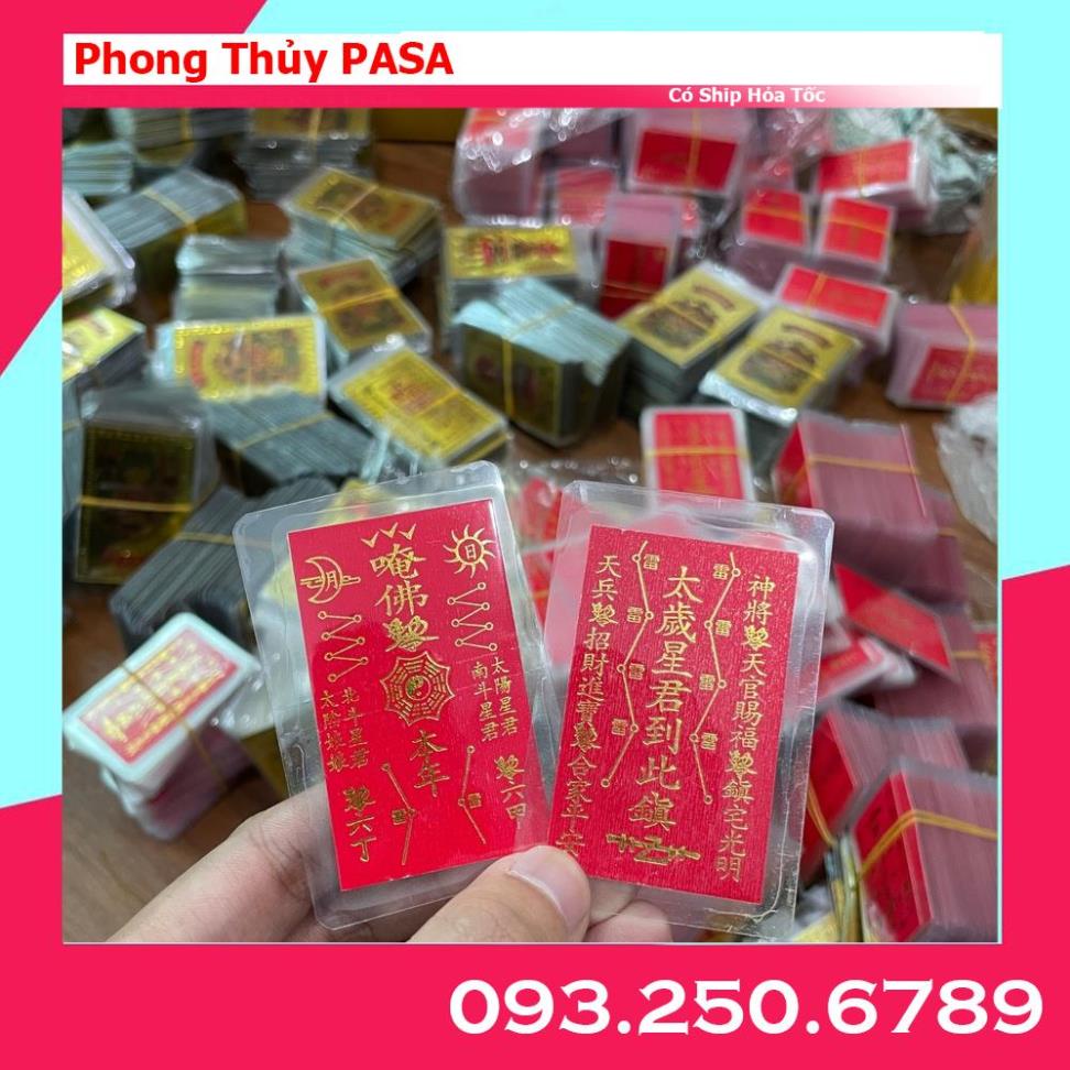 Thẻ Thái Tuế Ép Plastic để lên mặt lưng điện thoại, bóp ví phong thủy