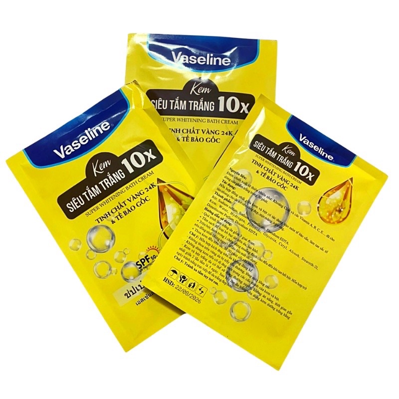 gói tắm trắng vaseline