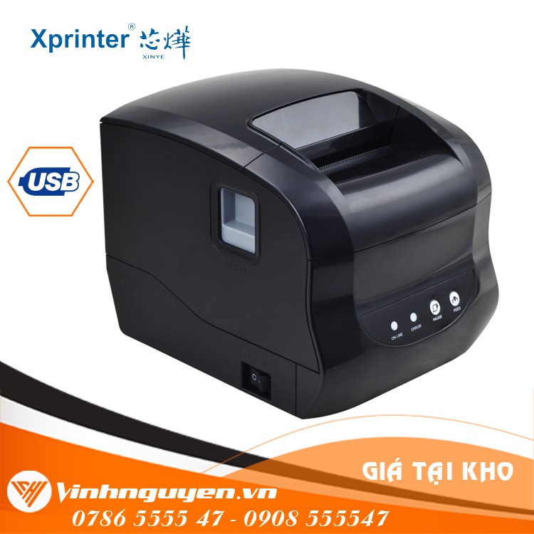 Máy in mã vạch 2 tem Xrpinter XP 365B [BẢN 2020]