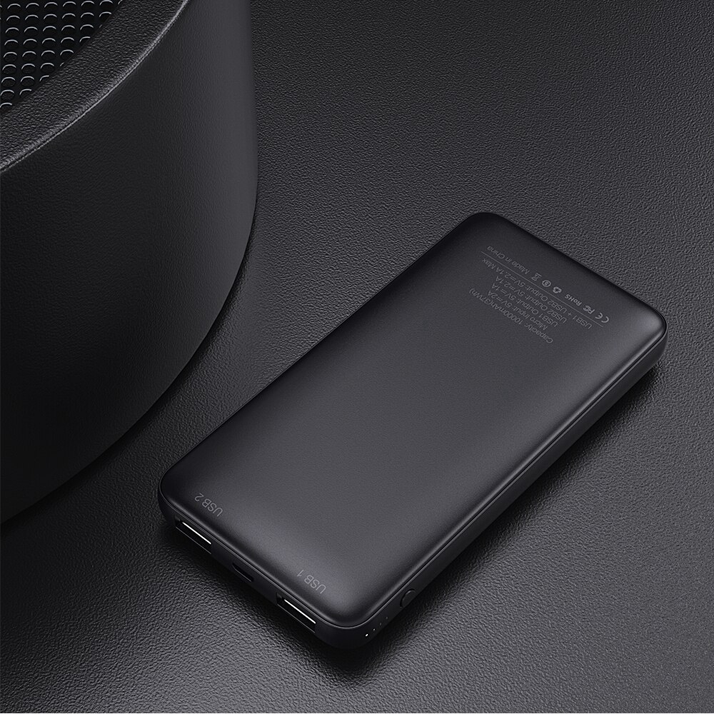 Pin Sạc Dự Phòng Essager Cho Xiaomi Mi 9 Iphone Hai Cổng Usb Thiết Kế Mỏng 10000mah