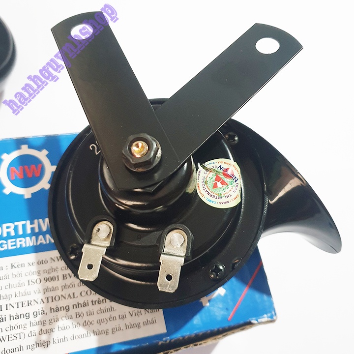 Bộ 2 Còi Sên Ô Tô Xe Hơi 12V Hoặc 24V NorthWest Màu Đen 410Hz 510Hz