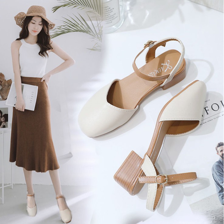 [ San] Sandal da mềm mũi vuông 4p Mẫu 2