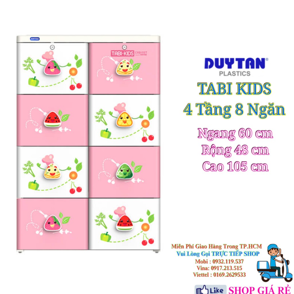 Tủ Nhựa Duy Tân TABI-KIDS DƯƠNG