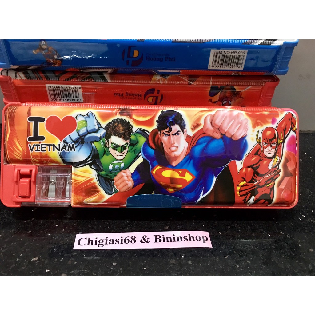 HỘP BÚT NHỰA 2 MẶT HOÀNG PHÚ CHO BÉ TRAI- BÉ GÁI- TOYS89