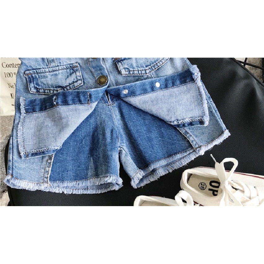 Chân Váy Denim Thời Trang Mùa Hè Hàn Quốc Kiểu Mới 2022 Cho Bé Gái