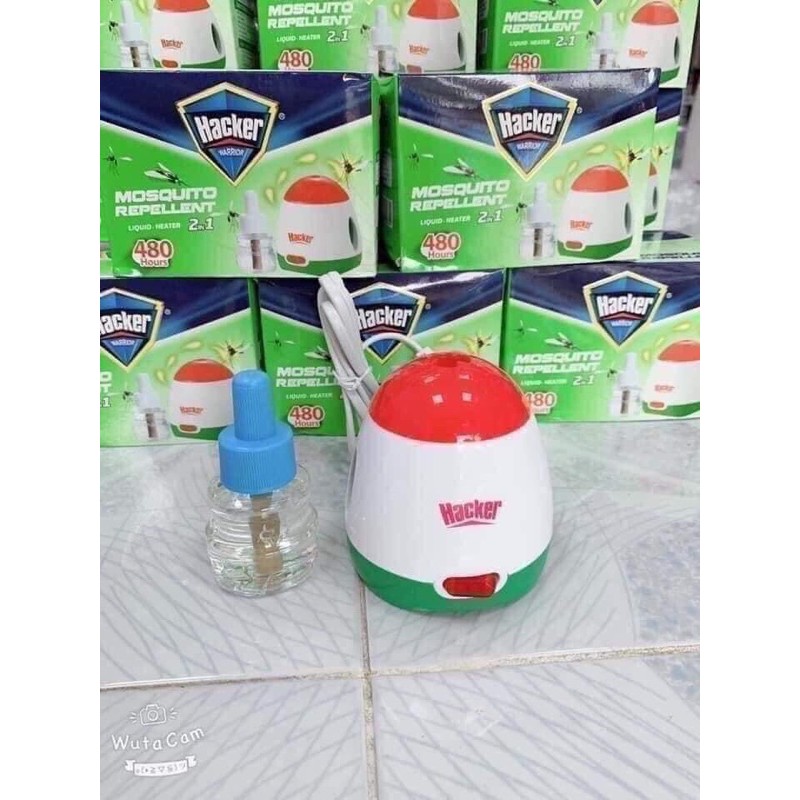 (Rẻ nhất shopee)Đèn xông tinh dầu đuổi muỗi Hacker kèm 1 lọ tinh dầu