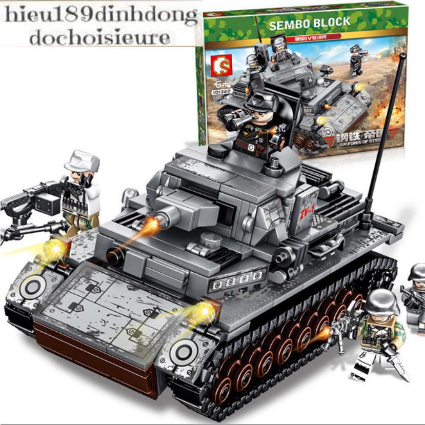 Lắp ráp xếp hình Lego City 101038 : Xe tank 023 đế quốc cỡ lớn 683+ mảnh