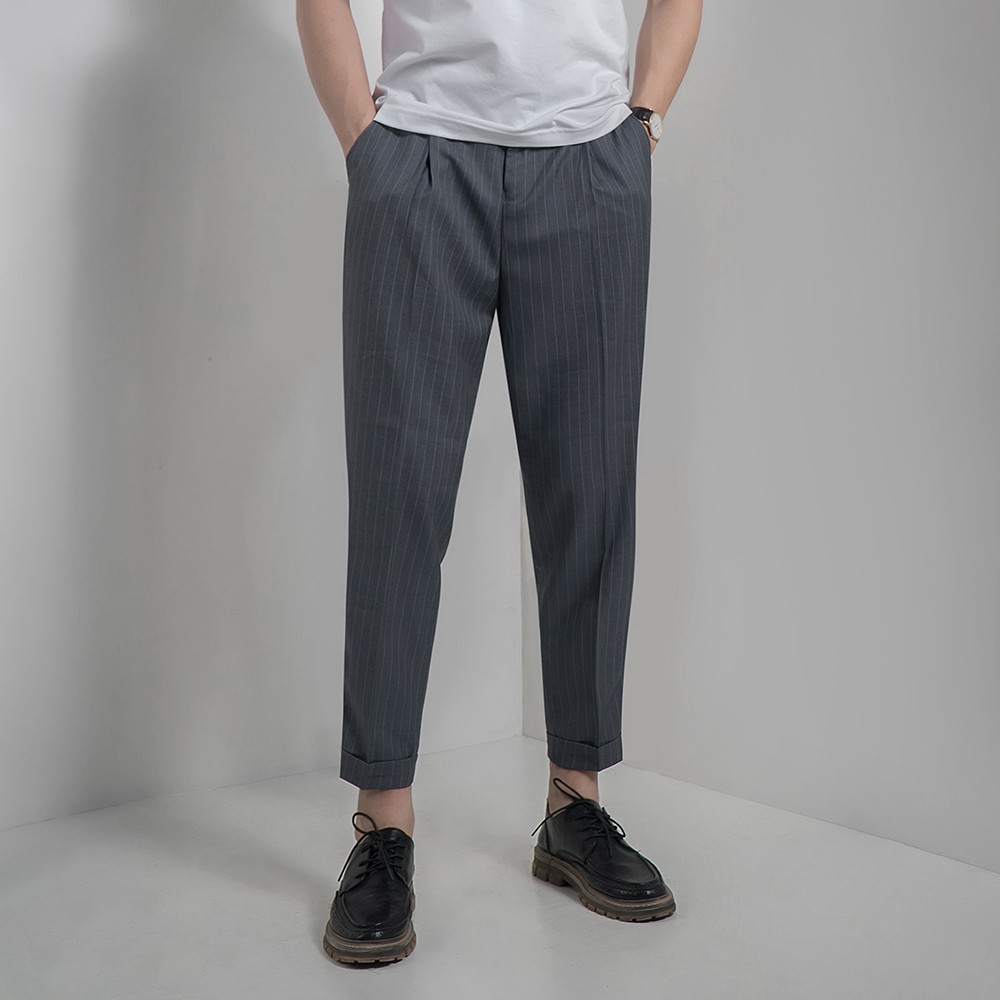 Quần Âu Nam Kẻ Sọc CEFFYLO Form Dáng Baggy Cực Kỳ Thoải Mái Cùng Chất Liệu Mát Mẻ - POLIDO | BigBuy360 - bigbuy360.vn