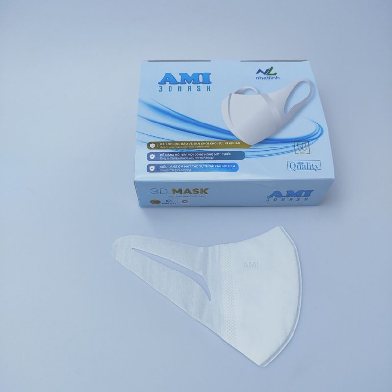 [3D Ami] Hộp khẩu trang y tế 3D mask công nghệ Nhật Bản chính hãng Ami